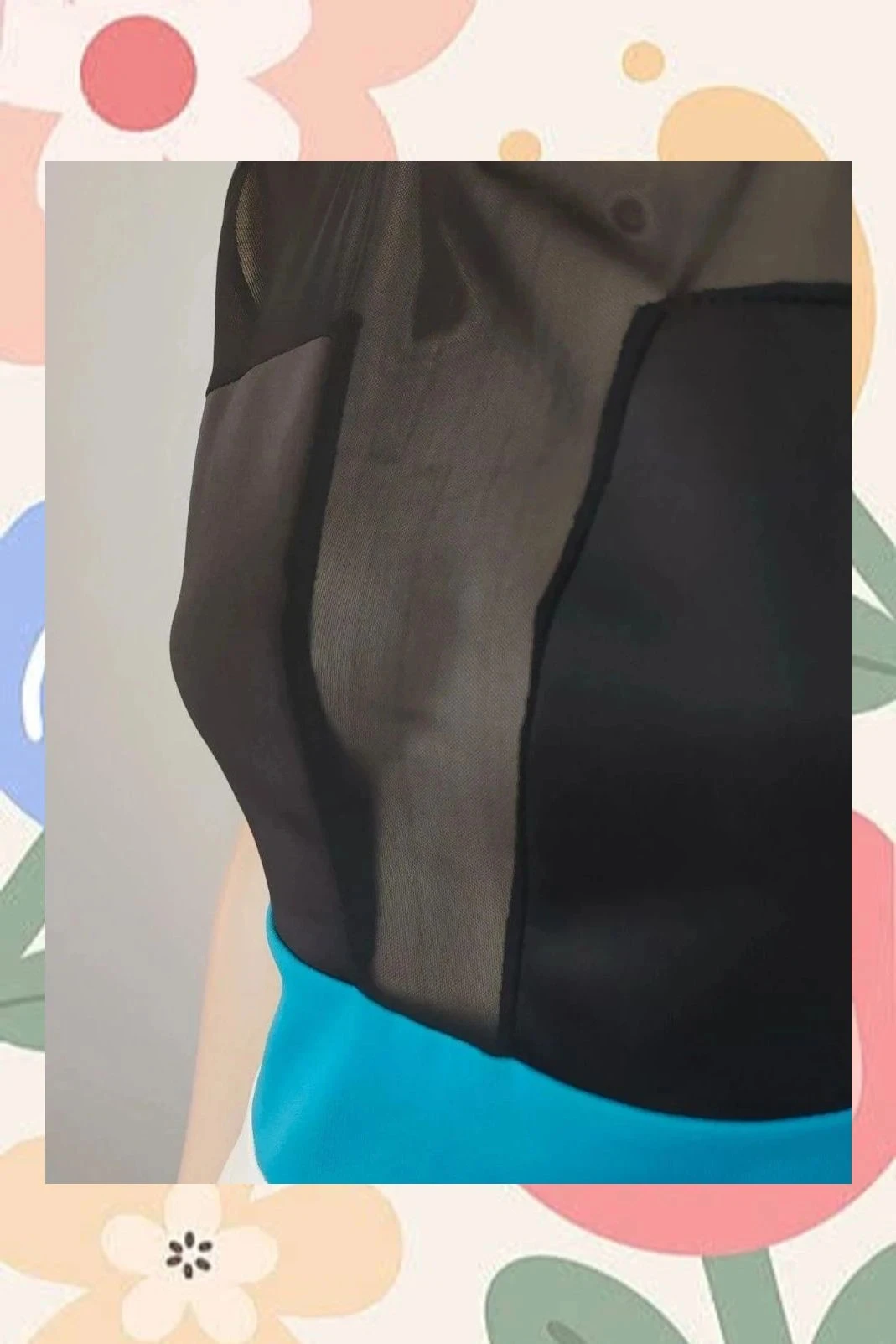 Fitted dress with transparency in the neckline – photo 2